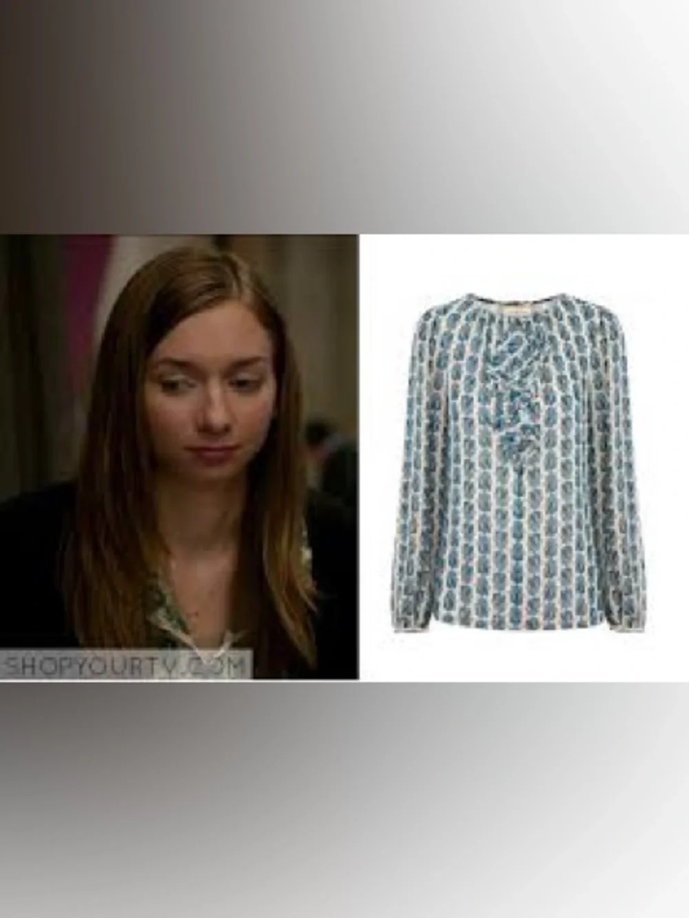 Tory Burch Kerry Scarab Beetle Print Silk Blouse Size 8 As Seen on TV